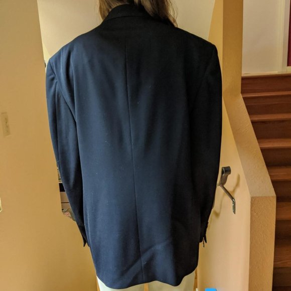 Men's Fine Navy Blue Wool Sport Coat Blazer Nordstrom by Joseph Abboud JAII 44L - Picture 3 of 7